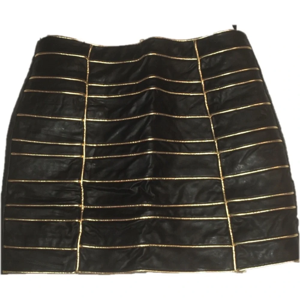 NWOT Endless Rose Vegan Leather Black Mini Skirt S